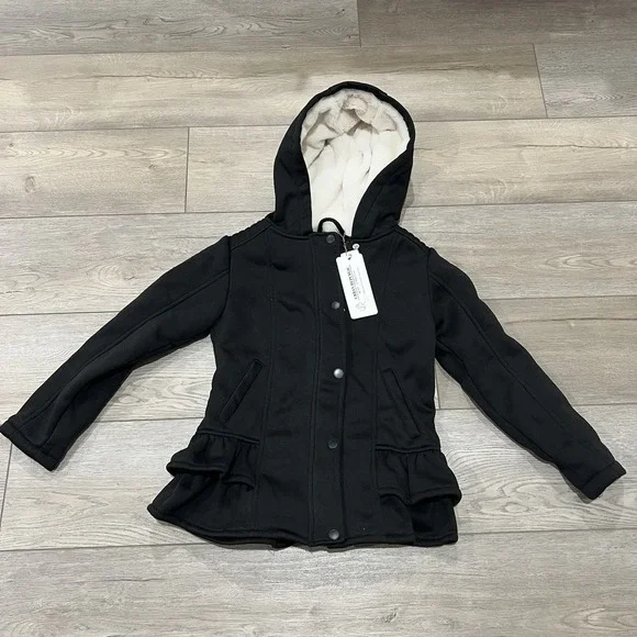 URBAN REPUBLIC Girls Insulated Sherpa Lined Jacket Coat Hooded Full Zip Sz M - Picture 1 of 16